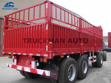 3 Vrachtwagen van de assen de Volledige Aanhangwagen 60 Ton die voor Container en Bulkgoederen laden