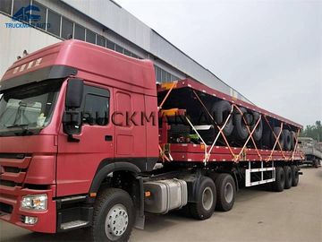 Vervoer van de de Containeraanhangwagen van het veiligheidsvervoer Flatbed 40 Voet met Linglong-Band
