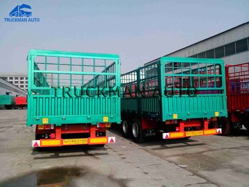 50-60 ton die Omheinings Semi Aanhangwagen voor Bulkgoederen en Containersvervoer laden