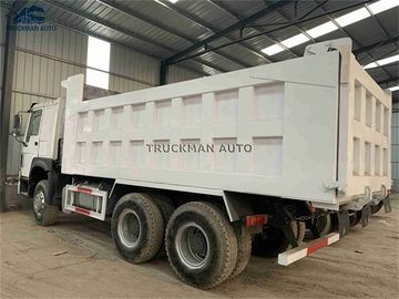 Witte 6x4 gebruikte Howo-Stortplaatsvrachtwagen 18 Cbm Cargobox voor het Vervoer van de Bouwmijnbouw
