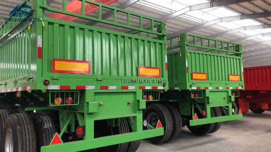 60000kg Flatbed Zijgevelaanhangwagen voor Vervoer van de Containerbulklading