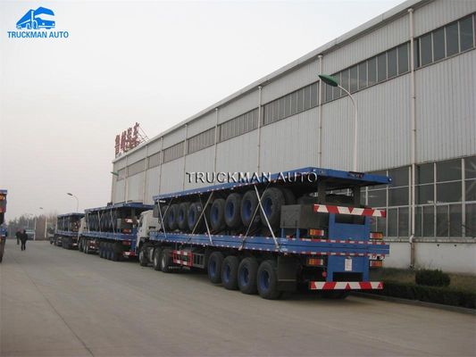 Q345 50 Ton 4 As 40FT Container Flatbed Semi Aanhangwagen