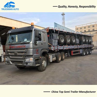 Q345 Materiële 2x20FT Container Semi Aanhangwagen voor Logistiekbedrijf