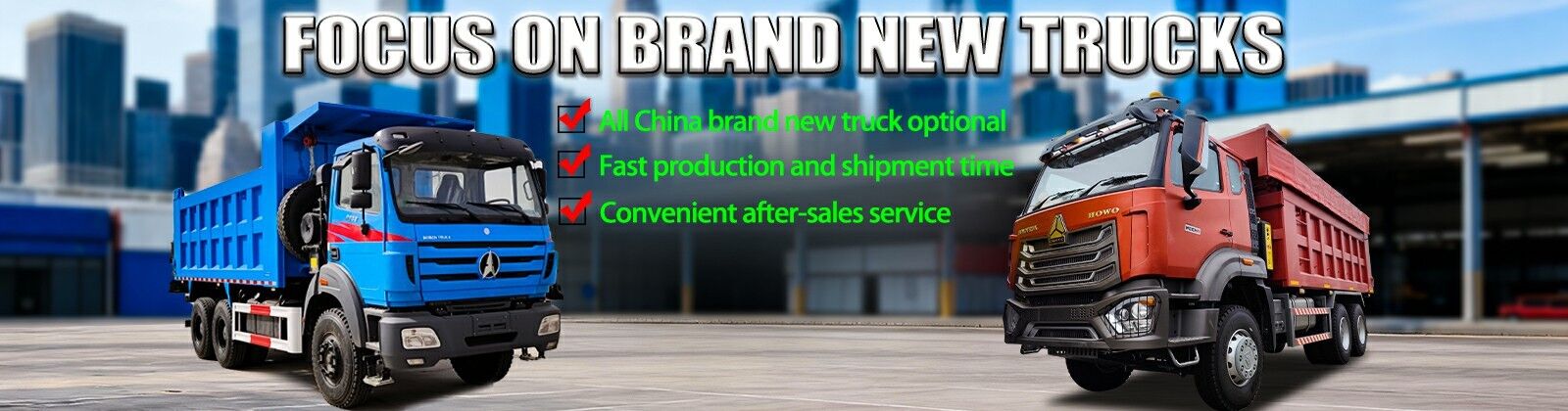 Op zwaar werk berekende Stortplaatsvrachtwagen